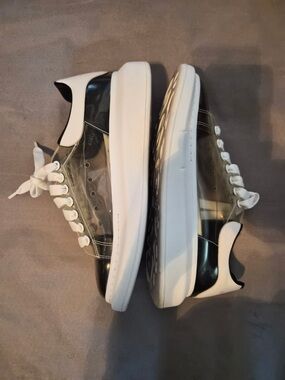 Alexander McQueen Clear Transparent and White Platform Sneakers